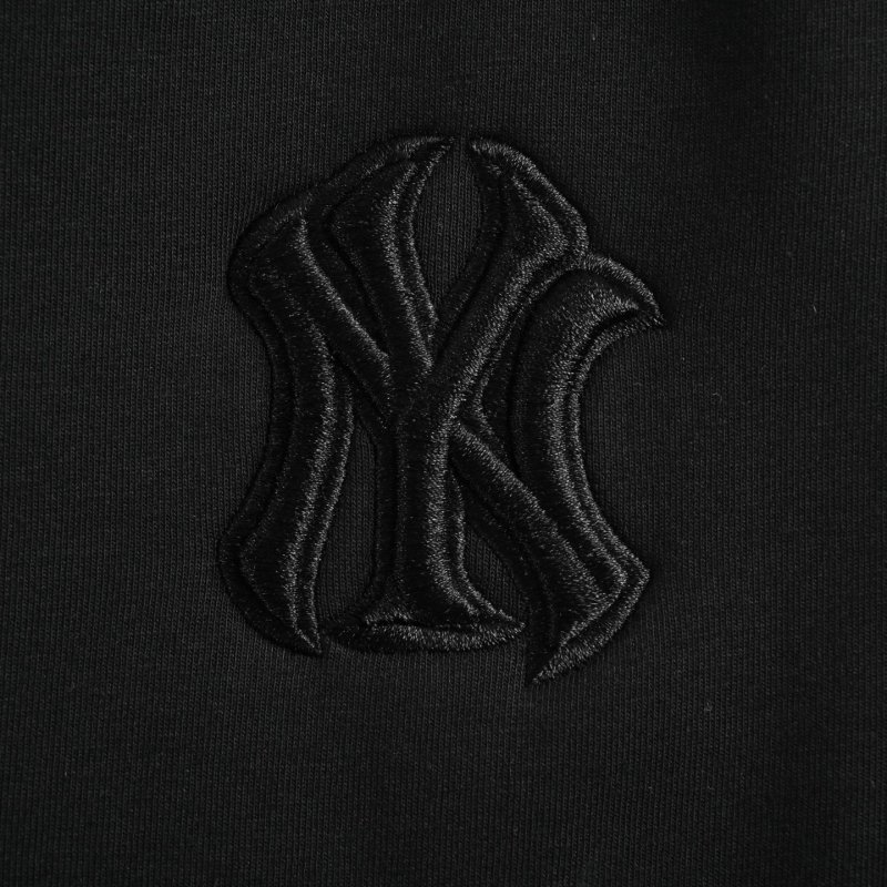 Black Embroidered Logo Straight Leg Pants view