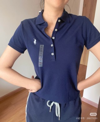 Polo Ralph Lauren Women's Navy Polo Shirt view 4