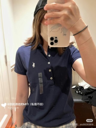 Polo Ralph Lauren Women's Navy Polo Shirt view 8