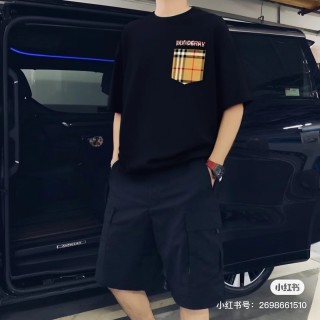 Burberry Black T-Shirt with Vintage Check Pocket view 6