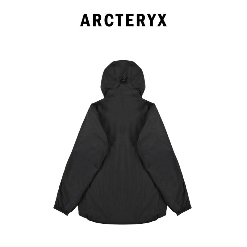 Essentials Black Puffer Jacket with Hood view