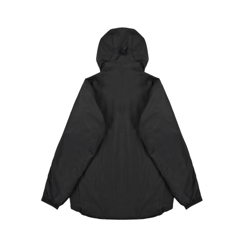 Essentials Black Puffer Jacket with Hood view