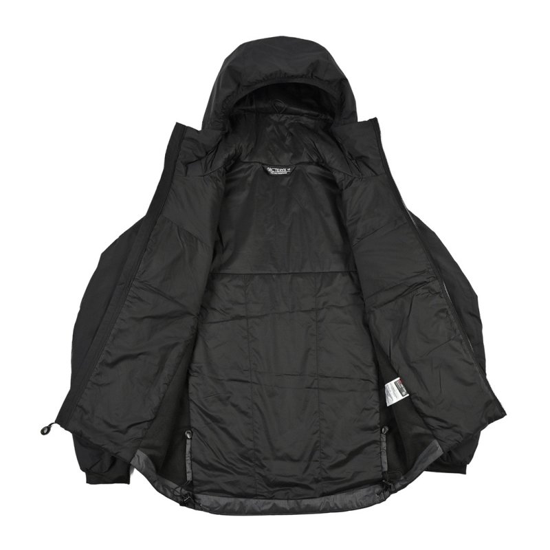 Essentials Black Puffer Jacket with Hood view