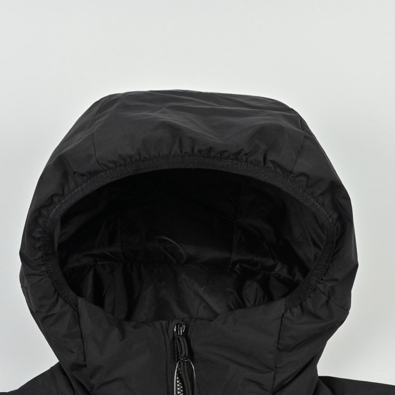 Essentials Black Puffer Jacket with Hood view
