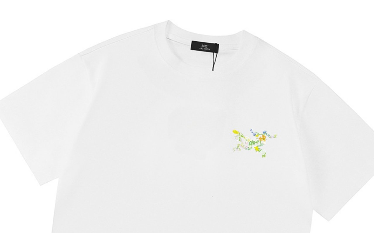 White Oversized Short Sleeve T-Shirt with Pastel Graphic Print view