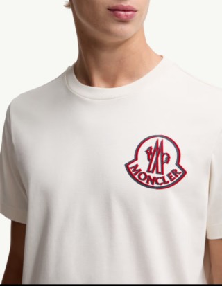 Moncler Logo Crew Neck T-Shirt White