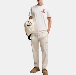 Moncler Logo Crew Neck T-Shirt White view 3