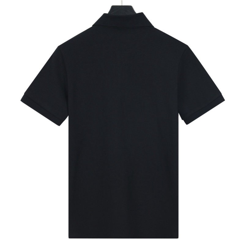 Black Half-Zip Polo Short Sleeve Shirt view