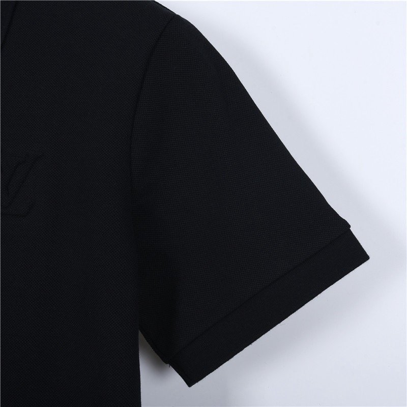 Black Half-Zip Polo Short Sleeve Shirt view