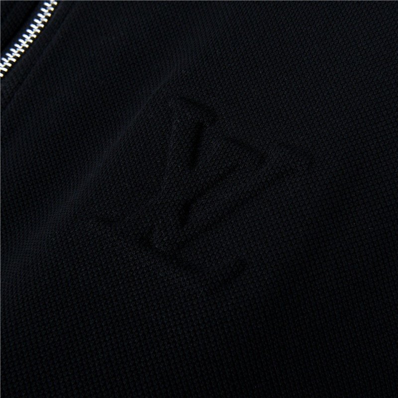 Black Half-Zip Polo Short Sleeve Shirt view