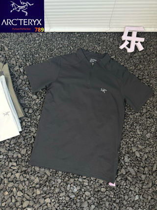 Arc'teryx Short Sleeve Half-Zip Mock Neck T-Shirt Sage view 2