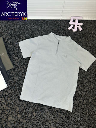Arc'teryx Short Sleeve Half-Zip Mock Neck T-Shirt Sage view 4