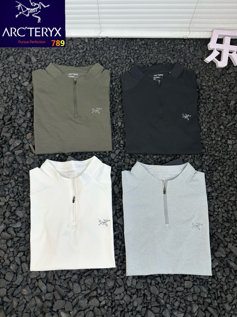 Arc'teryx Short Sleeve Half-Zip Mock Neck T-Shirt Sage view