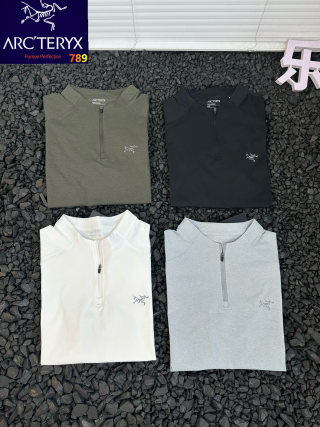Arc'teryx Short Sleeve Half-Zip Mock Neck T-Shirt Sage view 5