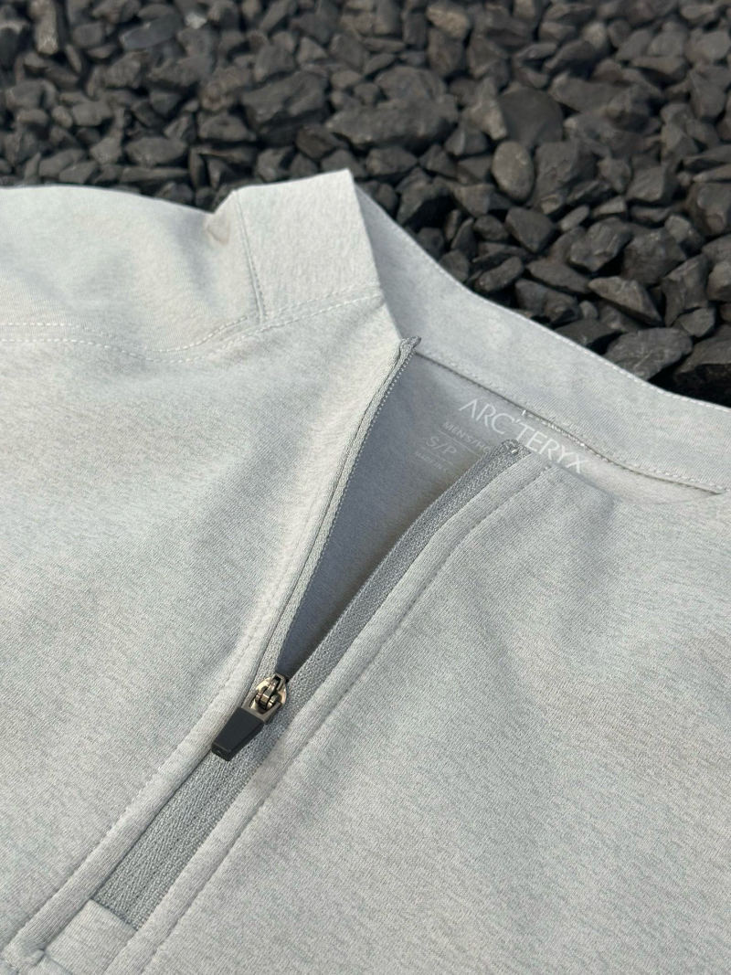 Arc'teryx Short Sleeve Half-Zip Mock Neck T-Shirt Sage view
