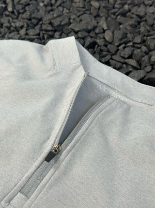 Arc'teryx Short Sleeve Half-Zip Mock Neck T-Shirt Sage view 8