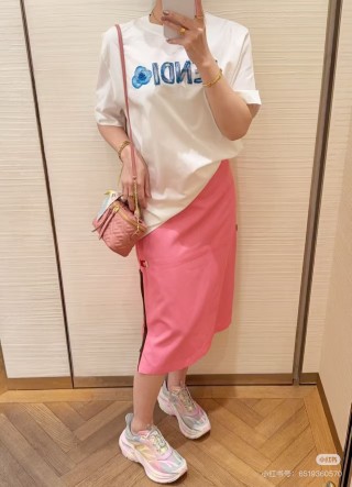 Fendi Blue Logo White T-Shirt view 2
