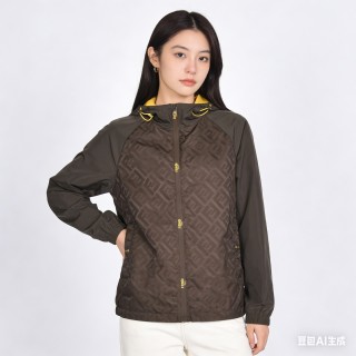 Fendi Monogram Windbreaker Jacket Brown