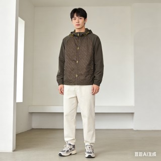 Fendi Monogram Windbreaker Jacket Brown view 4