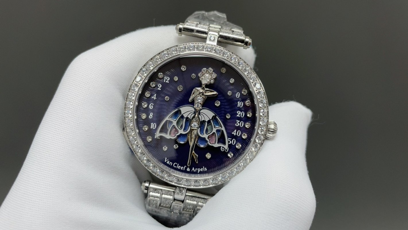 Van Cleef & Arpels Angel Wings Diamond Watch - Navy view