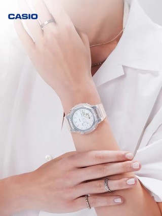 Casio G-SHOCK GMA-S2100SK Pink Transparent Octagonal Watch view 2