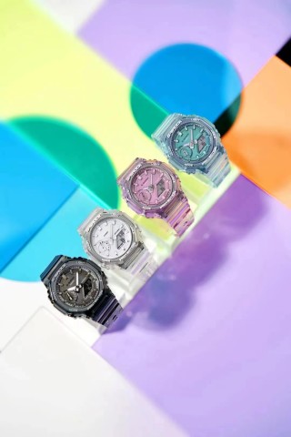 Casio G-SHOCK GMA-S2100SK Pink Transparent Octagonal Watch view 9