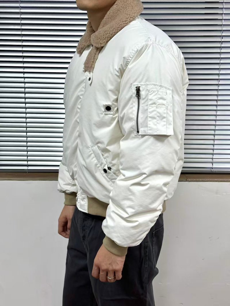 Cream White Oversized Down Puffer Jacket view