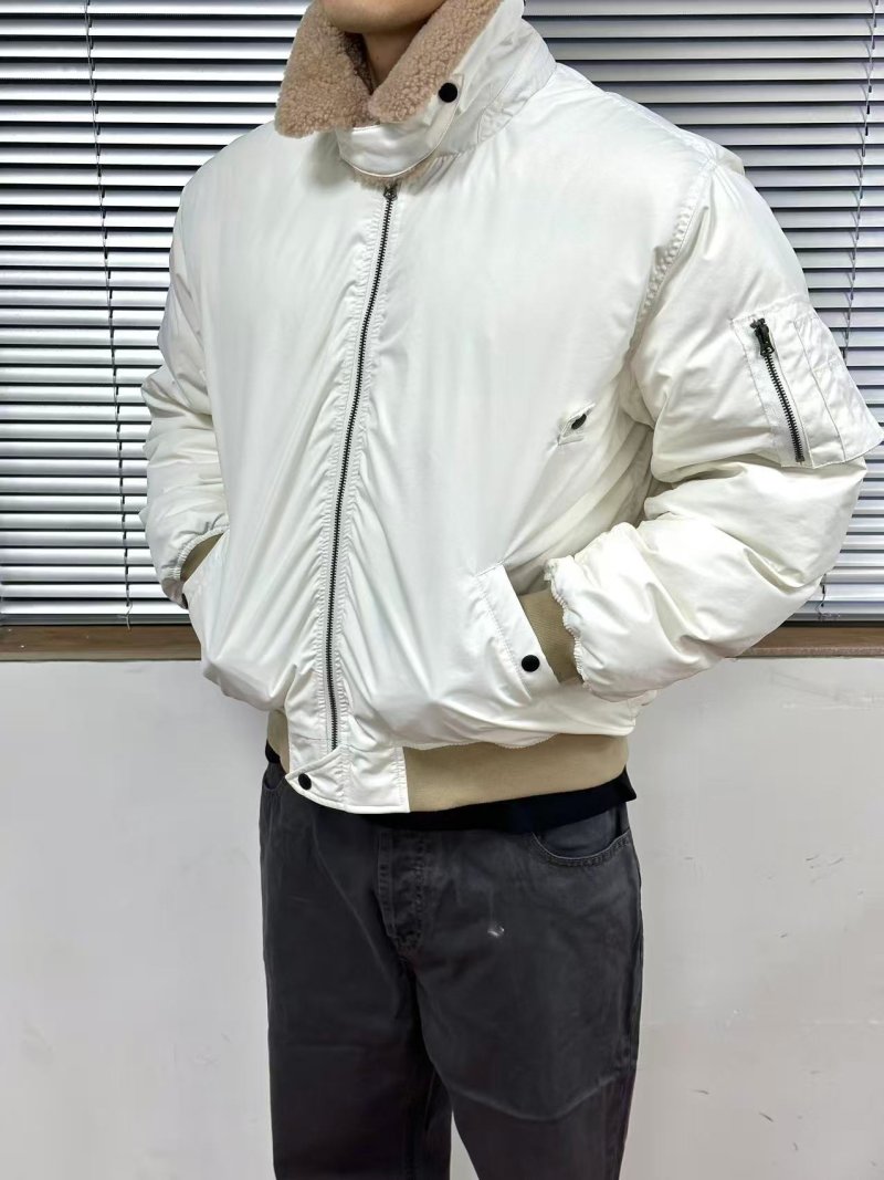 Cream White Oversized Down Puffer Jacket view
