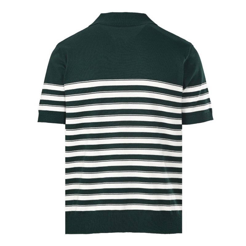 Polo Ralph Lauren White & Navy Striped Polo Shirt view