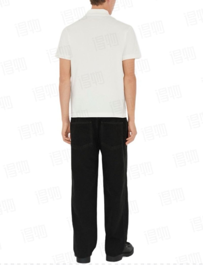 White Short Sleeve Polo Shirt view