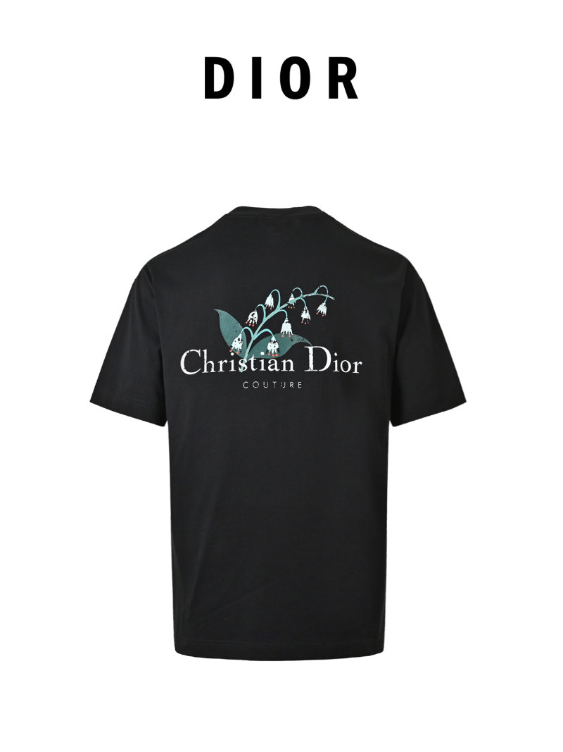 Christian Dior Couture Black Graphic T-Shirt view