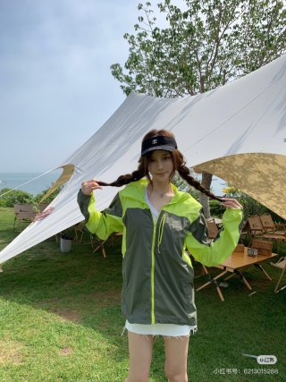 Arc'teryx Neon Yellow & Grey Windbreaker Jacket view 4