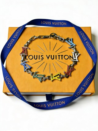 Louis Vuitton LV Monogram Charm Silver Chain Bracelet view 2