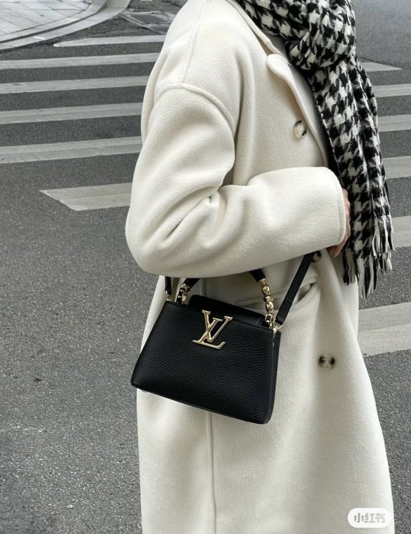 Louis Vuitton Capucines MM Orange Leather Handbag view
