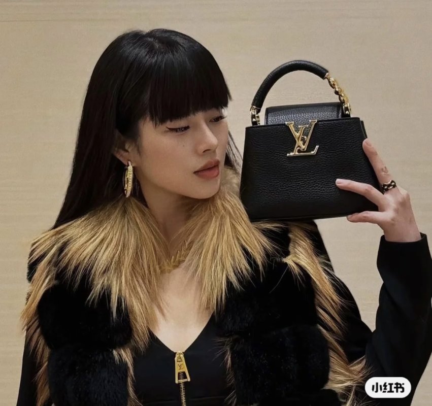 Louis Vuitton Capucines MM Orange Leather Handbag view