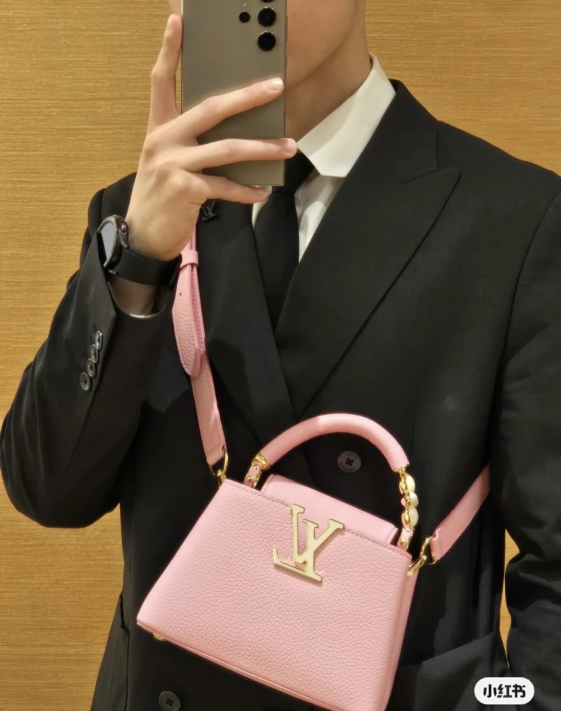 Louis Vuitton Capucines MM Orange Leather Handbag view