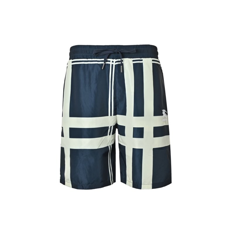 Nike Navy & White Striped Athletic Shorts view