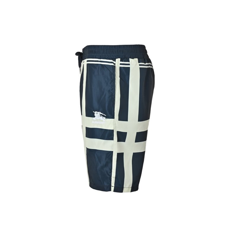 Nike Navy & White Striped Athletic Shorts view