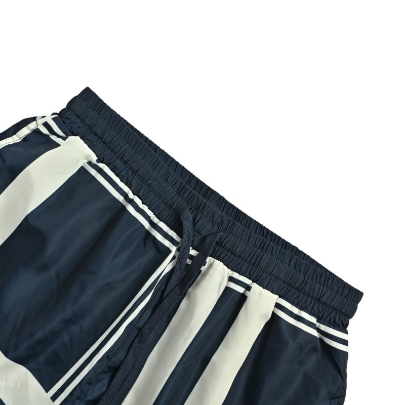 Nike Navy & White Striped Athletic Shorts view