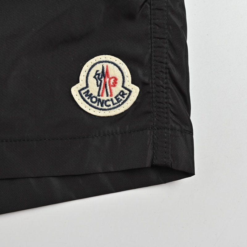 Black & Tan Colorblock Nylon Swim Shorts view