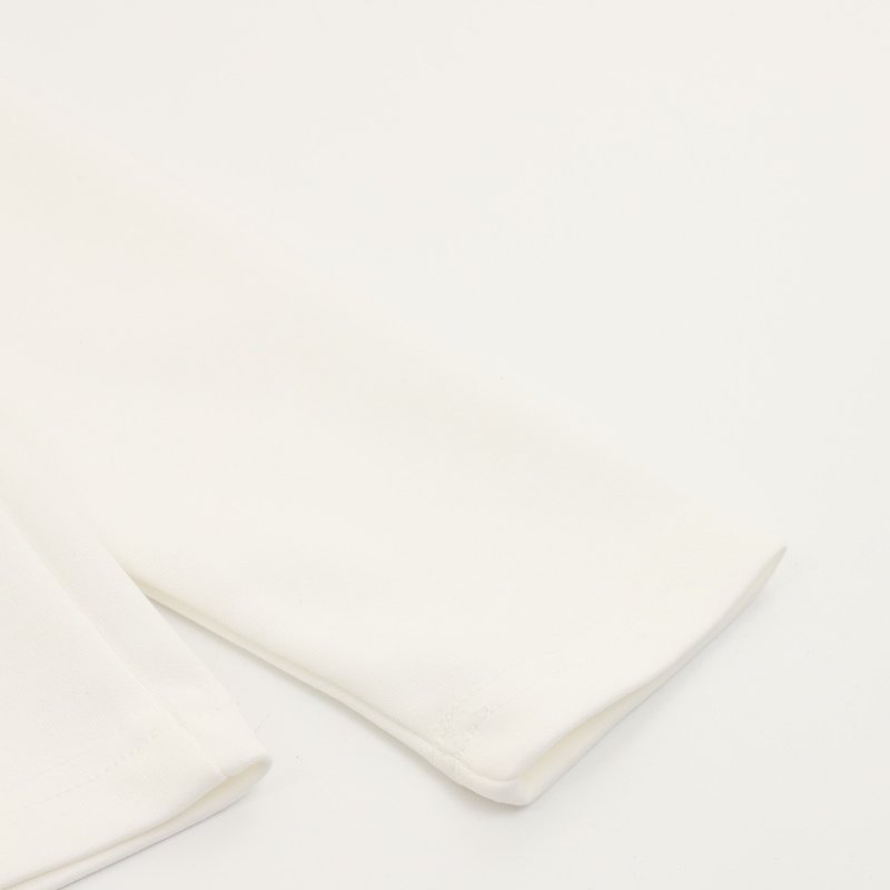 Cream Long Sleeve Henley T-Shirt view