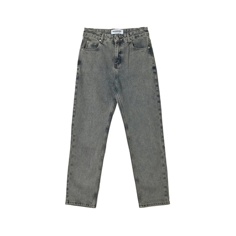Light Blue Distressed Straight Leg Jeans view