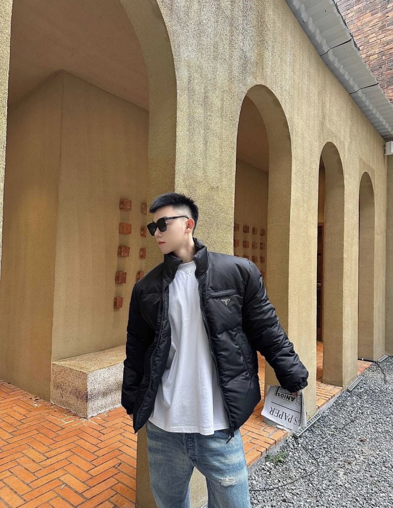 Prada Black Quilted Down Jacket