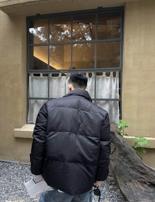 Prada Black Quilted Down Jacket view 3