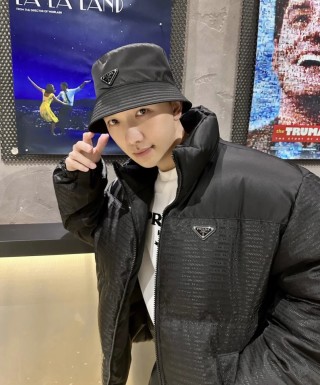 Prada Black Quilted Down Jacket view 7