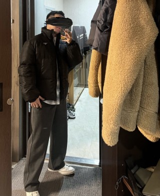 Prada Black Quilted Down Jacket view 9