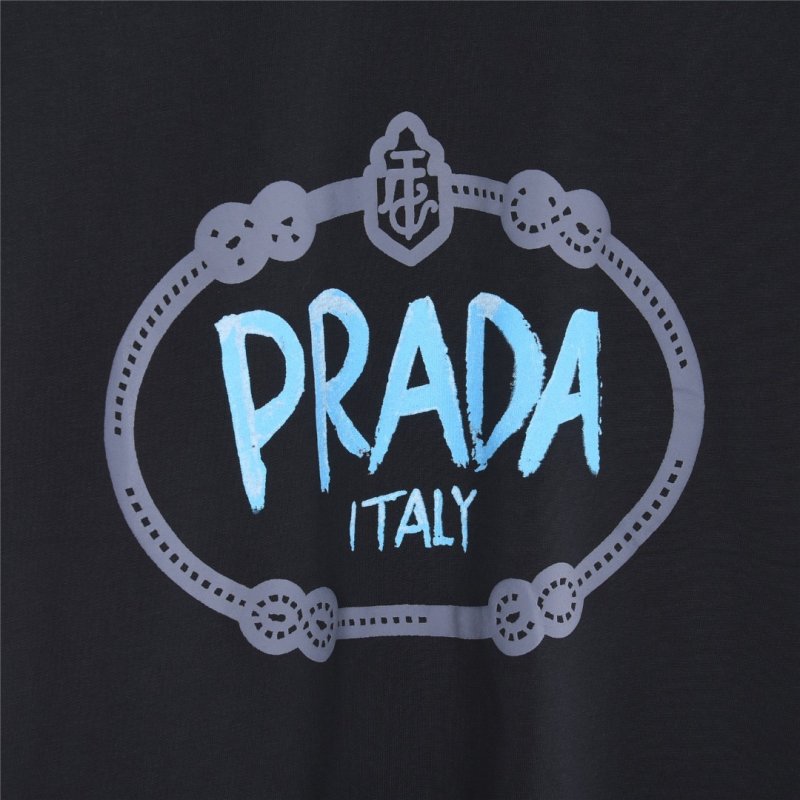 Prada Italy Logo Black T-Shirt view