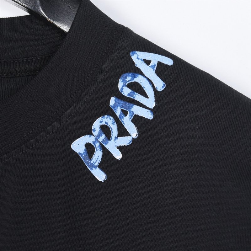Prada Italy Logo Black T-Shirt view