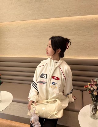 Adidas Cream Multi-Patch Track Jacket view 6