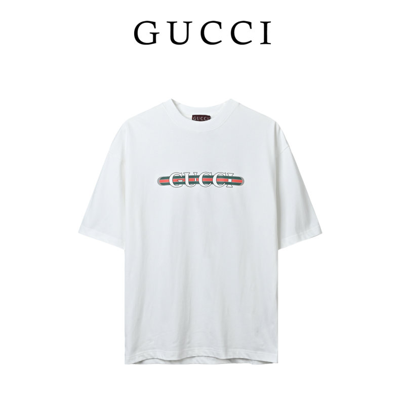 Gucci Web Stripe Logo White T-Shirt